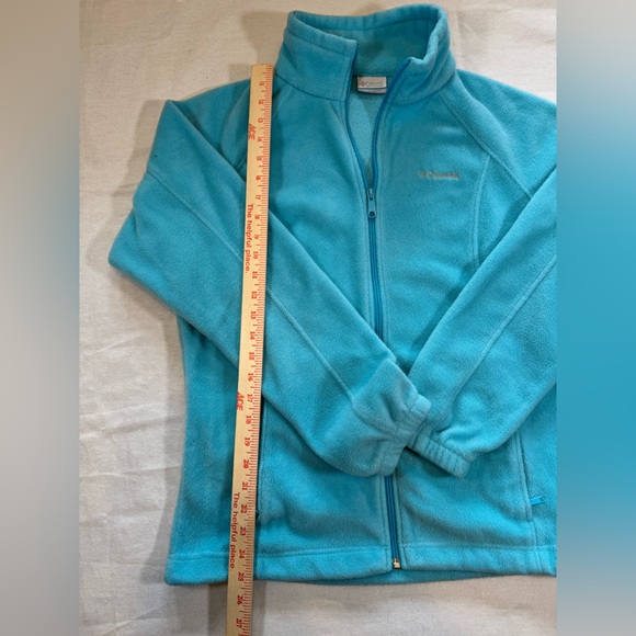 Columbia Like-New Aqua Plush Women’s Fleece Zip Jacket - Picture 5 of 8